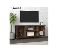 Vidaxl Meuble Tv Chêne Fumé 102x35x45 Cm Bois D'ingénierie Marron