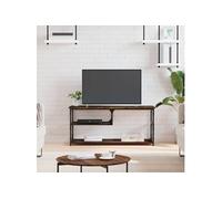 Meuble TV chêne fumé 103x38x46,5 cm bois d'ingénierie et acier831825