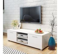 vidaXL Meuble TV à haute brillance blanc 140 x 40,3 x 34,7 cm