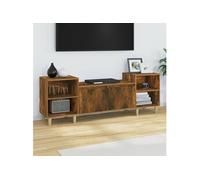Meuble TV Chêne fumé 160x35x55 cm Bois d'ingénierie821193