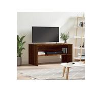 vidaXL Meuble TV 815236 – Chêne marron, bois d'ingénierie, 80x40x40 cm