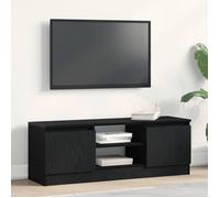 vidaXL Meuble TV chêne noir – 102 x 30 x 36 cm – en bois d'ingénierie