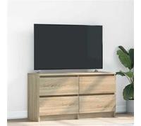 vidaXL Meuble TV Chêne Sonoma 100 x 35 x 54 cm Bois d'ingénierie Marron G