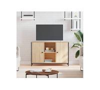 vidaXL Meuble TV chêne sonoma 100x35x65 cm bois d'ingénierie 832779