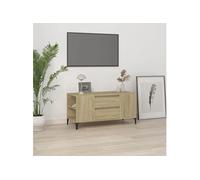 Meuble TV Chêne sonoma 102x44,5x50 cm Bois d'ingénierie819607