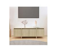 Vidaxl Meuble Tv Chêne Sonoma 120x30x40,5 Cm Aggloméré Multicolore