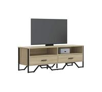 Vidaxl Meuble Tv Chêne Sonoma 122x34x41 Cm Bois D'ingénierie Marron