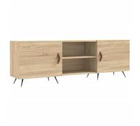 Meuble TV, chêne Sonoma, 150 x 30 x 50 cm, en bois composite et fer, sous-structure de haut-parleur moderne, pour salon, rangement stable pour TV et médias, peu encombrant et durable