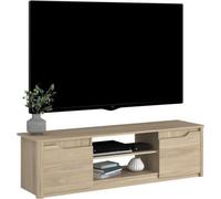 Meuble TV classique BETTY - Meuble en panneau de particulesReproduction Chene - L150 x H42 x P60 cm
