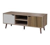 Meuble TV coloris multicolore - longueur 120 x profondeur 39 x hauteur 45 cm -JUANIO- Multicolore G