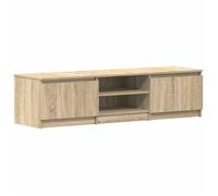 Meuble TV - Compartiment ouvert - Chêne sonoma 140x40x35,5cm Bois d'ingénierie armoire multimédia/Buffet Salon Aspect Elegant*