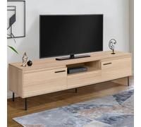 IDMarket Meuble TV Seattle 180 cm avec rangements design industriel