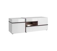 Generique Meuble TV Cross Design LED 150 cm Blanc