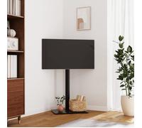 vidaXL Meuble TV d'angle 1 niveau pour 32-65 pouces noir