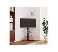 Meuble TV d angle 2 niveaux pour 32 65 pouces noir