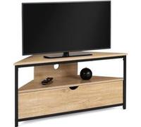 IDMarket – Meuble TV Detroit 100 cm d'angle avec placard, design industriel