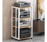 Meuble TV d'angle moderne et robuste avec chariot de vidéoprojecteur, amplificateur pour home cinéma, bureau, DVD et enregistreur