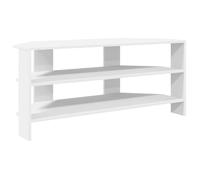 vidaXL Meuble TV d'angle moderne 102×40,5×45 cm, Bois d'ingénierie, blanc mat, résistant aux rayures