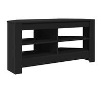 Meuble TV d'angle - vidaXL - Noir - 102 x 40,5 x 45 cm - Bois d'ingénierie - 2 étagères - Assemblage requis