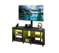 Meuble TV d'angle YITAHOME 115 cm pour téléviseurs jusqu'à 70 pouces avec support et éclairage LED