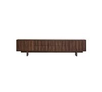 Meuble TV de Salon 180cm Centre de Loisirs en Noyer Style Campagnard pour Maison, Meuble de Rangement pour Salon, Adapté au Stockage et Organisation Meuble TV avec Rangement(180x40x55.5cm)
