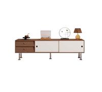 Meuble TV de Salon 200cm Meuble de Rangement Blanc Rétro en Bois, Console pour Salon Domestique, Centre de Loisirs pour Hôtels & Locations Saisonnières Meuble TV avec Rangement
