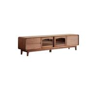 Meuble TV de salon, table d'appoint en bois massif de noyer pour salon, meuble de sol simple, idéal pour hôtels et B&B. Meuble TV avec rangement (200 x 40 x 50 cm)