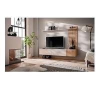 Meuble TV - DECONATION - Solo - Beige - L 180 x H 130 x P 40 cm - Montage facile