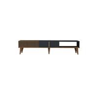 Nola meuble tv design bois et anthracite 180 cm