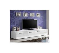 Meuble TV Design "Duo" 200cm Blanc