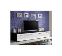 Meuble tv design duo 200cm blanc & noir Blanc