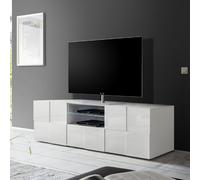Meuble TV design laqué blanc 180cm MADO