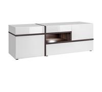 Generique Meuble TV Cross Design LED 150 cm Blanc