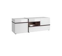 Generique Meuble TV Cross Design LED 150 cm Blanc
