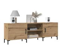 Meuble TV Design Moderne en Chêne Artisanal 150 cm, Buffet Télévision avec 4 Casiers et Porte, Bois d'Ingénierie Stable Résistant à l'Humidité pour Salon et Salle de Séjour