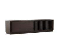 Meuble TV Design Nervuré "Lugo" 180cm Marron