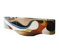 Meuble TV design pop art, buffet artistique original pour salon, console multimédia contemporaine audacieuse peinte