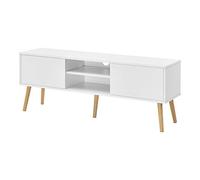 Meuble TV Eskilstuna 120 x 30 x 47 cm Blanc [en.casa]