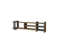 - Meuble TV design Zeyna - L. 156 x H. 40 cm - Gris anthracite - Zeyna