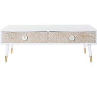 Meuble TV DKD Home Decor blanc sapin marron clair (120 x 65 x 42 cm)
