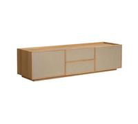 Meuble TV effet bois 150 cm style scandinave bois clair Tomy - Oviala