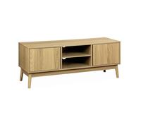 Alice's Home - Meuble TV décor Bois 2 Portes L 120 x l 39 H 48cm - Dune