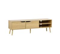Meuble TV effet frêne. 2 portes. 1 étagère. 160cm