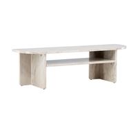 Meuble TV Effet Marbre "Alesund" 140cm Beige Beige G