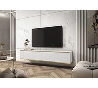 Meuble TV élégant - Design Moderne avec Fonction Push-to-Open. D : L : 175 cm, H : 30 cm, P : 32 cm