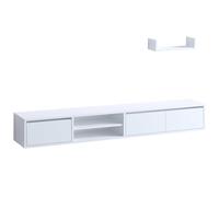 Meuble TV Emerald | 100% mélaminé | flottant | Blanc
