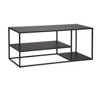 Meuble TV en acier coloris noir - Longueur 120 x Profondeur 50 x Hauteur 50 cm