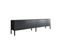 - Meuble TV en aggloméré et métal Lord anthracite et noir
