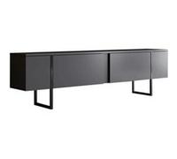 Meuble TV en aggloméré et métal Luxe anthracite + noir 6 G