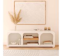 Meuble tv en béton blanc cassé 140 cm - fira